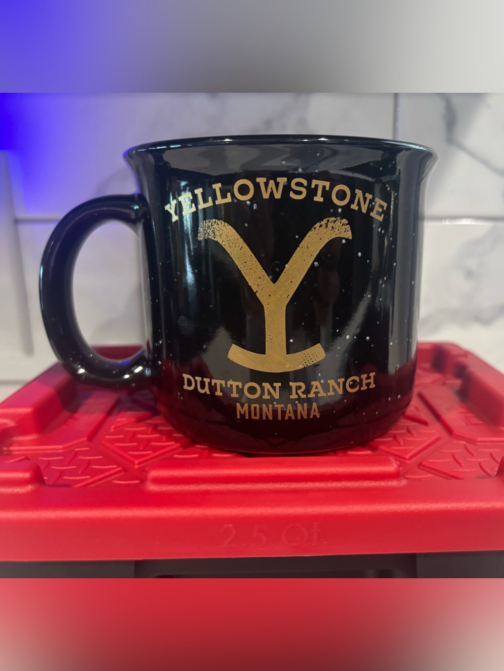 Dutton Ranch Montana Black Ceramic Mug 10oz.